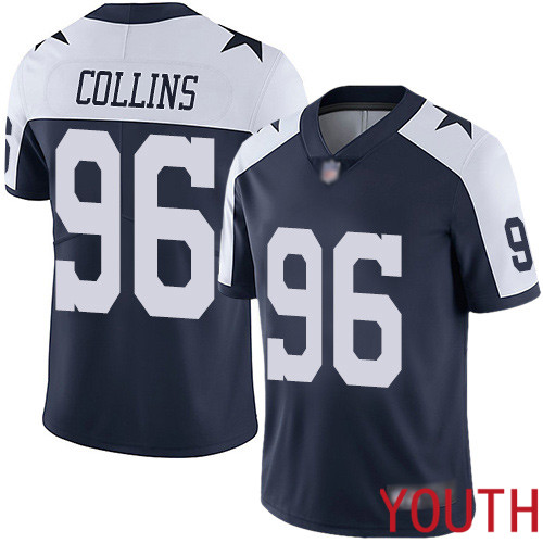 Youth Dallas Cowboys Limited Navy Blue Maliek Collins Alternate #96 Vapor Untouchable Throwback NFL Jersey->youth nfl jersey->Youth Jersey